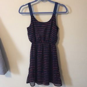 Blue and orange dress